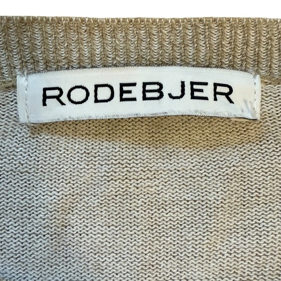 RODEBJER Lightweight Knit Sweater Women’s Medium Beige Round Neck Scandinavian - Picture 4 of 7